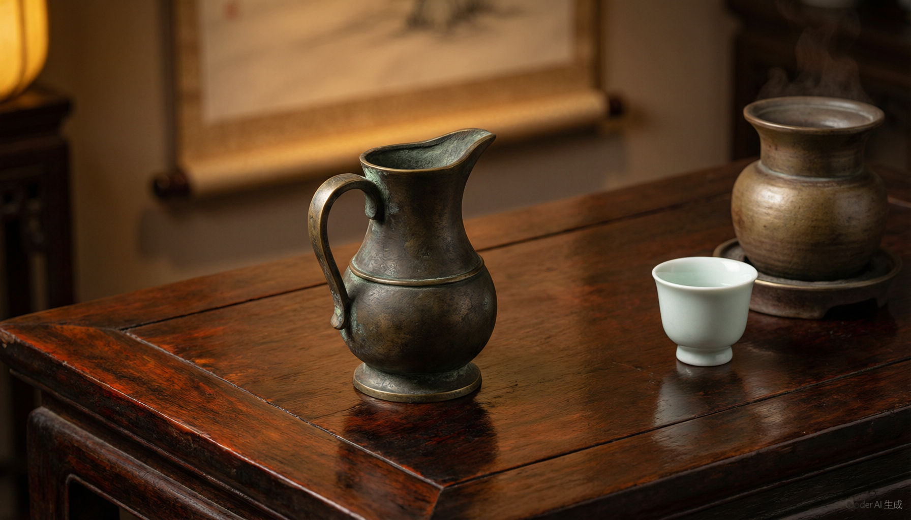 Traditional Chinese wine vessels and cups