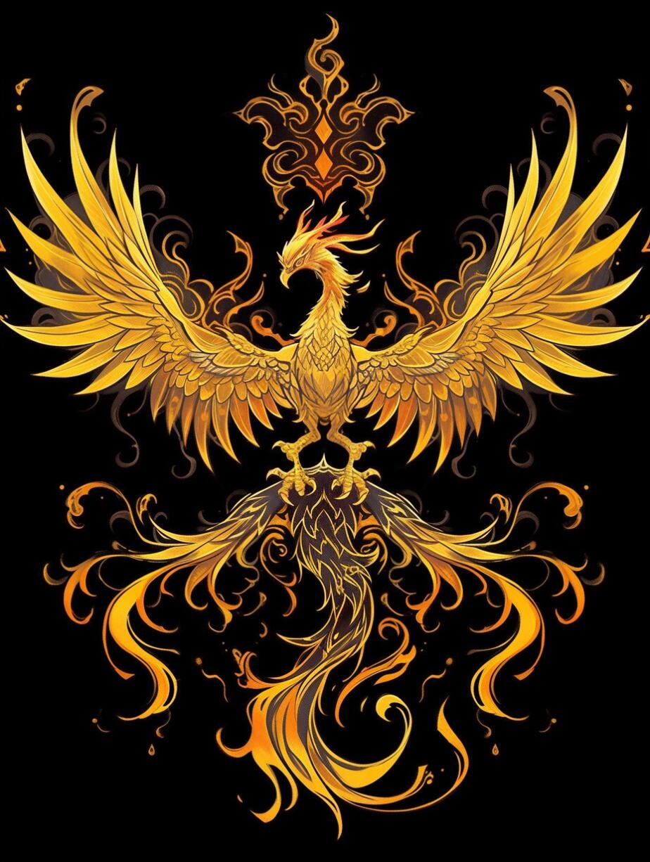 Nüwa mending the cracked sky with five-colored stones while floods and fires ravage the earth below