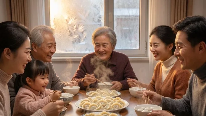 Winter Solstice dumplings and family