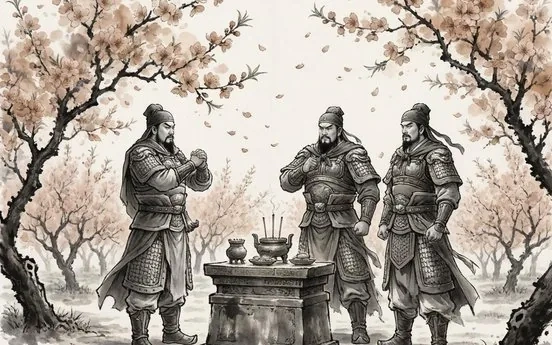 War banners and a river battlefield evoking Three Kingdoms