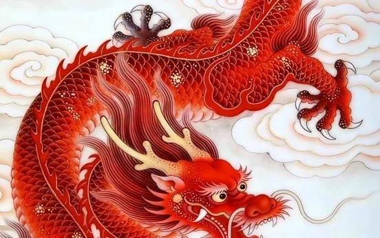 Chinese dragon amid clouds — the spirit of mythology
